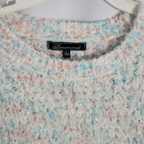 Vintage Loramendi Large Eyelash Sweater pastels long sleeve crew soft & pretty! - Picture 5 of 9